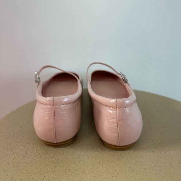 Dolce Vita Women’s Reyes Pastel Pink Crinkle Patent Leather Classic Ballet Flat - Picture 10 of 15